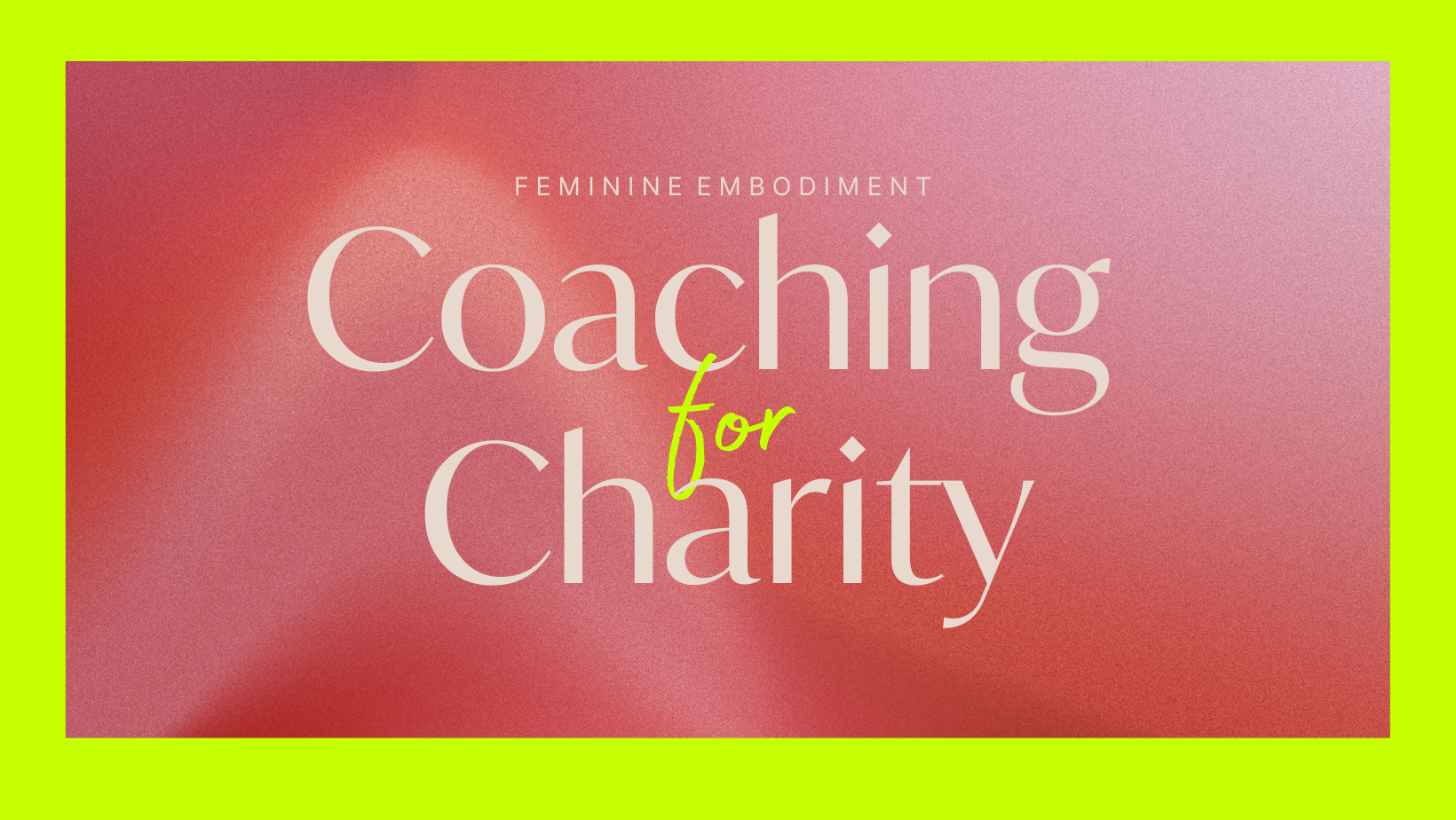 Coaching for charity